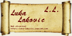 Luka Laković vizit kartica